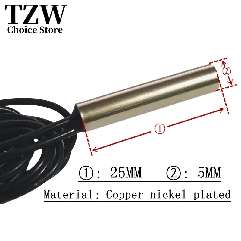 TZW 20CM 30CM 40CM 50CM 1M 2M 3M 5M 10M NTC Thermistor Temperature Sensor Waterproof Probe Wire 10K 1% 3950 W1209 W1401 Cable