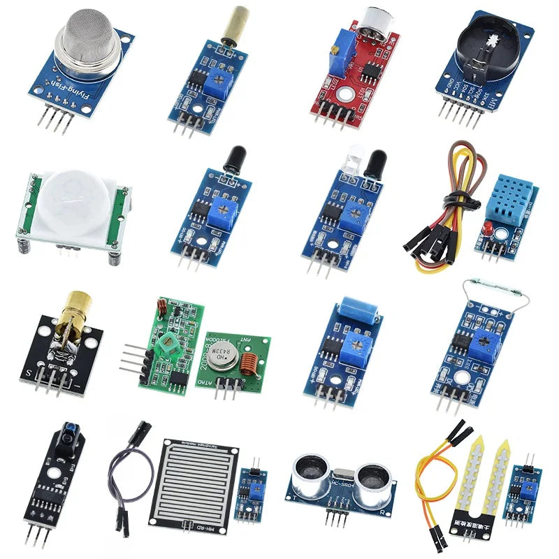 GREATZT Raspberry pi 2 3 the sensors module package HC-SR04 501 DHT11 DS3231 KY-008 Sound Rain Soil sensors for arduino kit