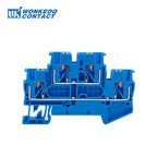 10Pcs PTTB 2.5 Push-in Double Level Din Rail Terminal Block 2 Layer 2.5mm² Plug Electrical Wire Connector PTTB2.5