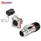 CNLINKO Waterproof Industrial BD20 Aviation Connector 2 3 4 5 7 9 12 14 Pin Plug and Socket Panel Mount Metal Wire Connectors