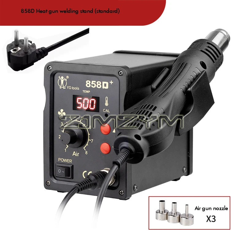 858D Hot Air Gun BGA Soldering Rework Station Blower Hair Dryer Hairdryer Soldering Heat Gun 220V 110V SMD SMT Welding Repair