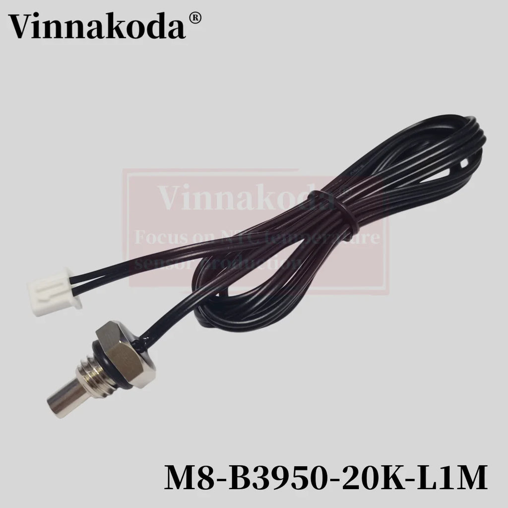 1/2/5PCS M8 Hexagonal Probe NTC Thermistor Temperature Sensor M8x1.25MM Thread B3950 5/10/15/20/50/100K L1M