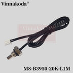1/2/5PCS M8 Hexagonal Probe NTC Thermistor Temperature Sensor M8x1.25MM Thread B3950 5/10/15/20/50/100K L1M