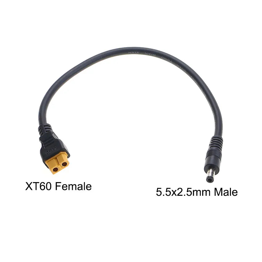 YuXi XT60 Plug Female Male To DC 5.5*2.1mm 5.5*2.5mm Connector Battery Charging Adapter Wire 5521 5525 Power Charger Cable