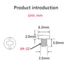 50pcs 6#-32x5mm Phillips Round Head Screws for PC Case HDD PSU Graphics Card DIY Computer Mounting Screws