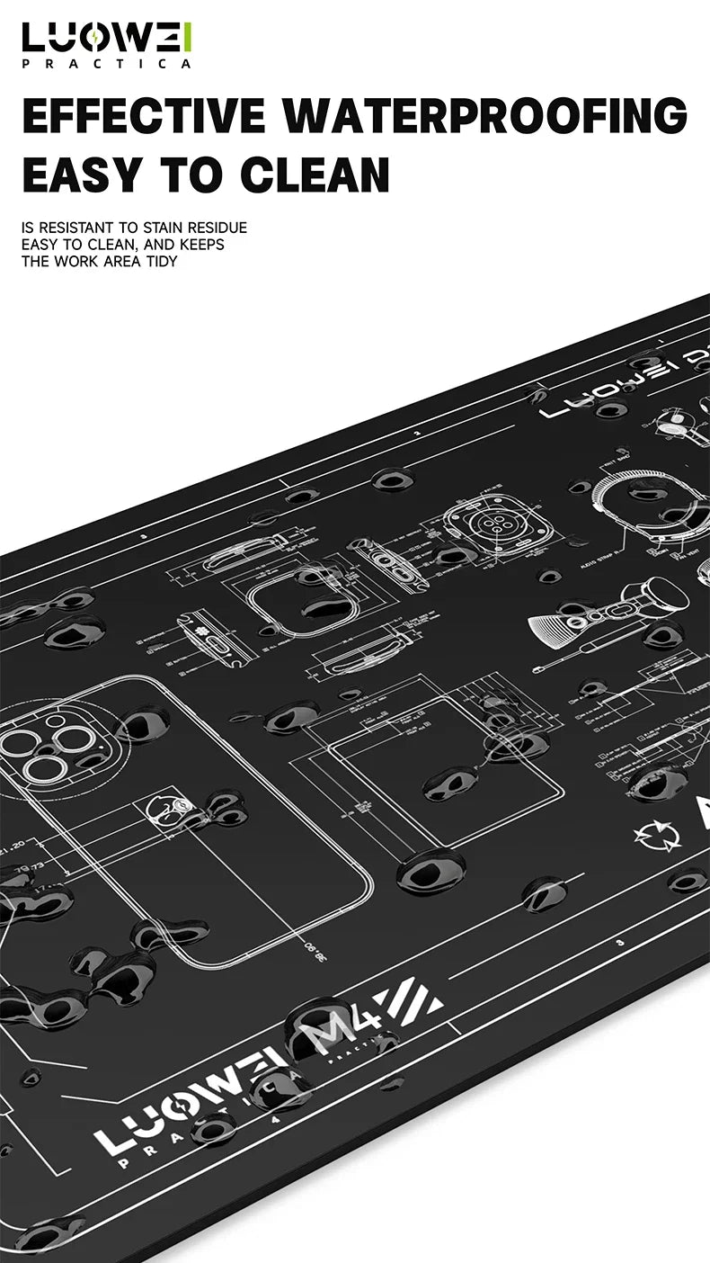 S-160 TE-509/502/508/610 LW-M3/M4 Silicone Soldering Mat ESD Antistatic Heat Resistant Insulation Repair Working Mat