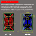 5PCS PCB Board SMD Turn To DIP Adapter Converter Plate SOP 8/16/14/20/24/28P SOT89 SOT23 SOT223 TO DIP SOP/MSOP/TSSOP