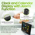 BALDR Wireless Digital Weather Station RCC Atomic Alarm Clock Calendar Temperature Humidity Moon Phase Barometer Forecast Sensor