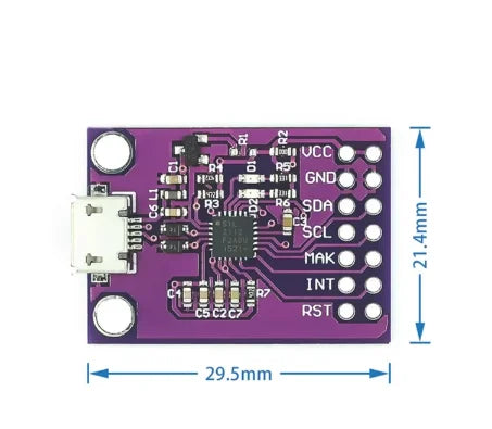 USB to I2C Communication Debugging Module Adapter Board Type‑C Micro USB CP2112