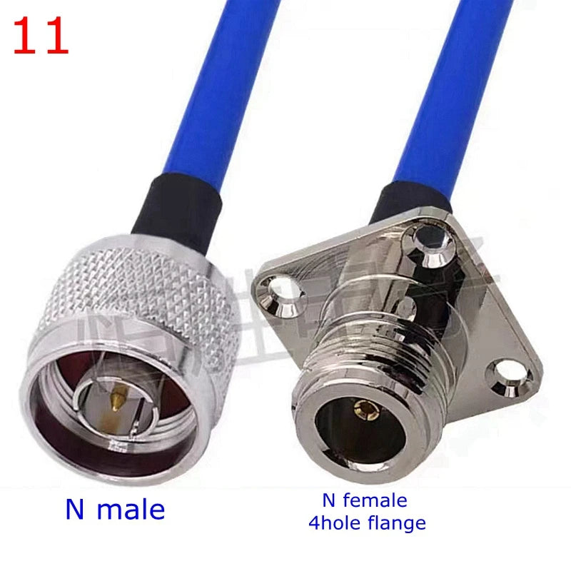 RG402 Coax Cable L16 N To SMA Male Female Connector SMA To N Right Angle Crimp for RG402 High Frequency 0.141 Blue 50ohm RG141