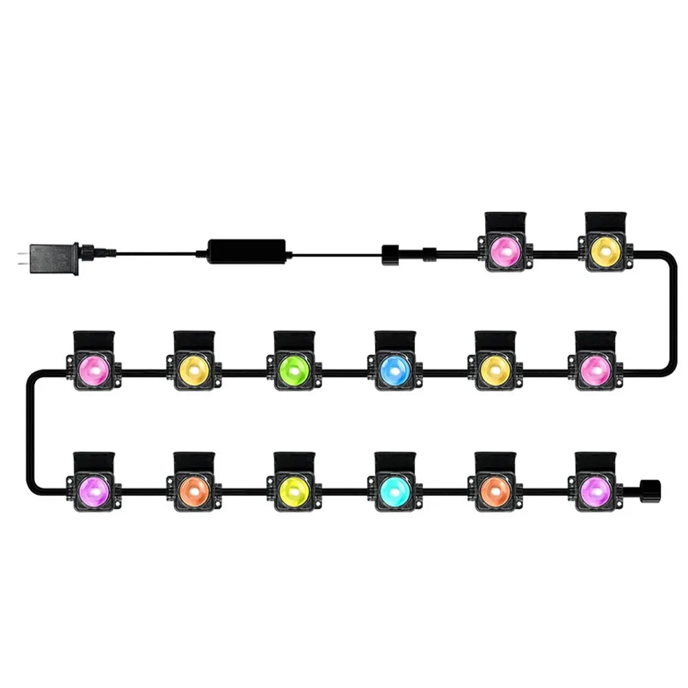 150ft Smart Permanent Outdoor Lights 90LED RGB String Lights IP67 Waterproof Eaves Light with Alexa & Google for Halloween Decor