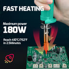 YIHUA 929D-VI Desoldering Iron 180W Tin Sucker New Upgraded Desoldering Tool With Nozzles THT PTH Remover PCB