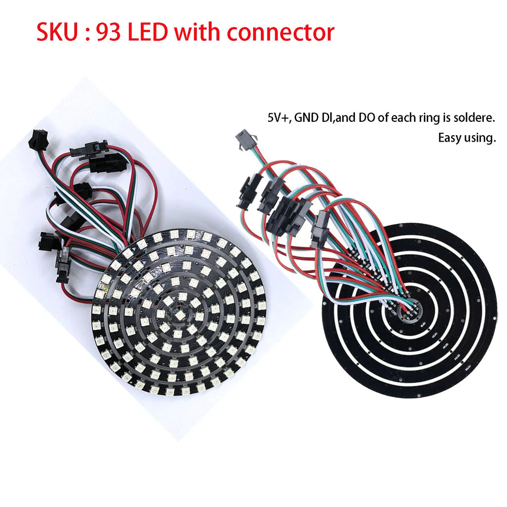 5v ws2812b 5050 RGB sk6812 LED Ring Lamp Light,module strip 1/8/12/16/24/32/241 LED/ring with Integrated Drivers for Arduino