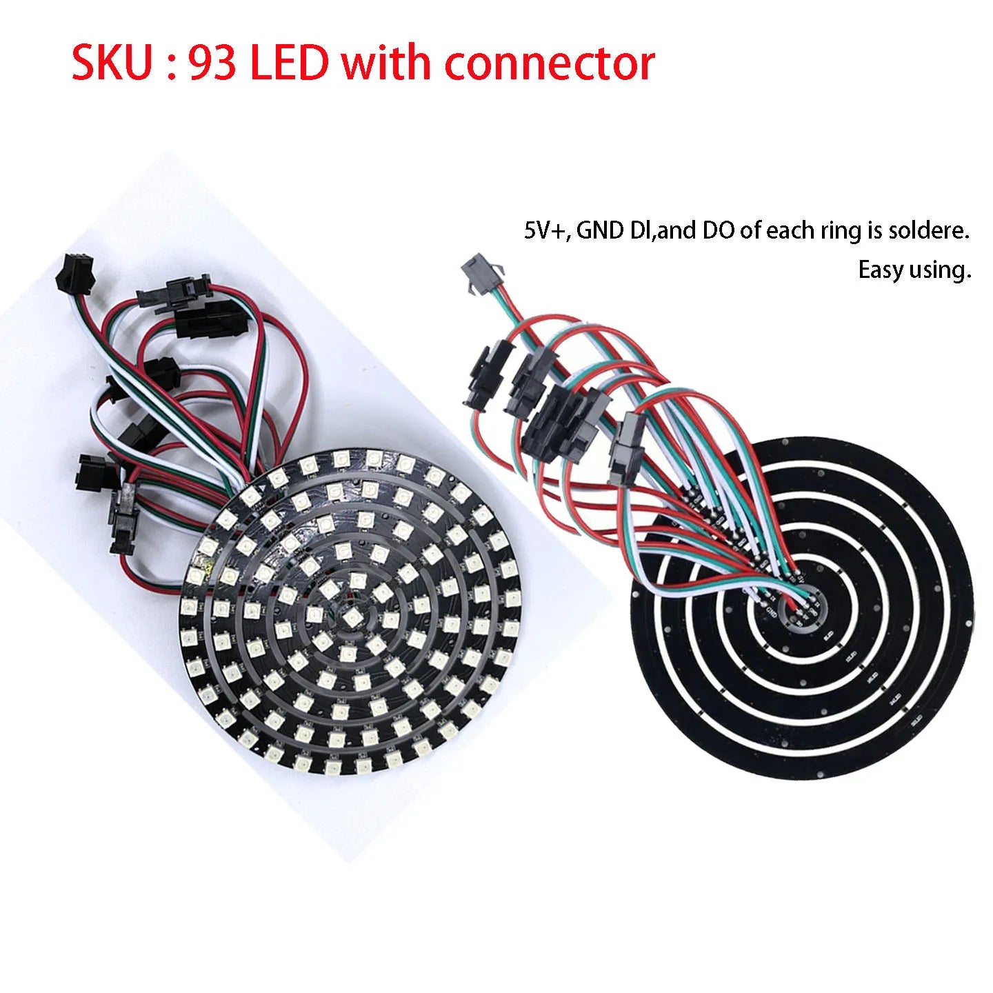 5v ws2812b 5050 RGB sk6812 LED Ring Lamp Light,module strip 1/8/12/16/24/32/241 LED/ring with Integrated Drivers for Arduino