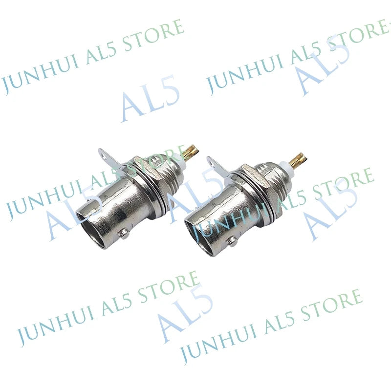 2/5/10pcs BNC Female Connectors Adapter Panel Chassis Mount Coaxial Cable Gold Plated Copper Core NC Female Welding Machine B5
