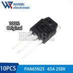 10PCS FHA65N25 65N25 FHA65N25W TO-3P 250V 65A N-channel Power MOSFET Transistor 100% New Original