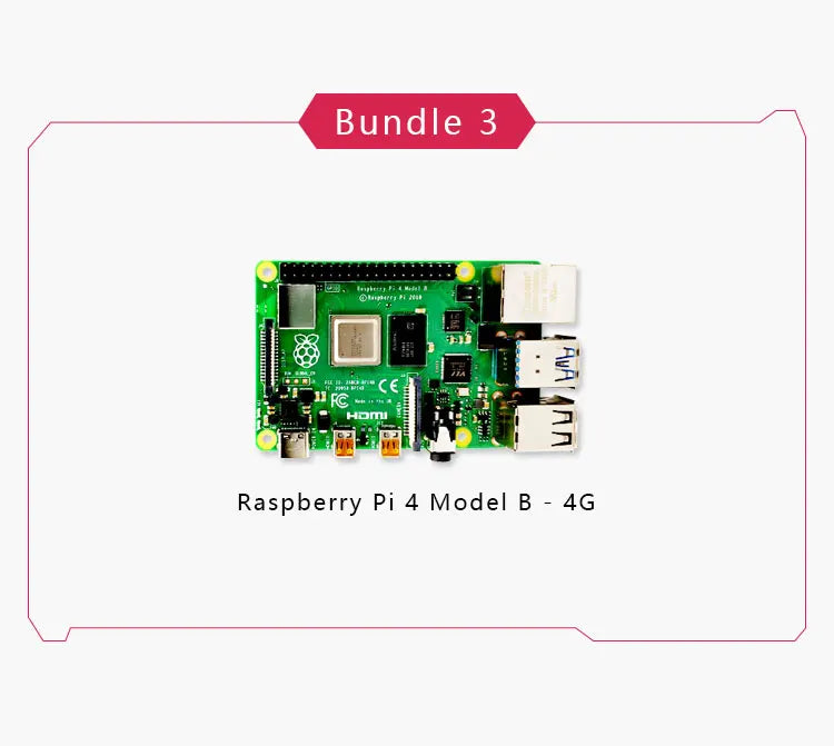 Official Original Raspberry Pi 4 Model B Dev Board Kit RAM 2G 4G 8G 4 Core CPU 1.5Ghz 3 Speeder Than Pi 3B+