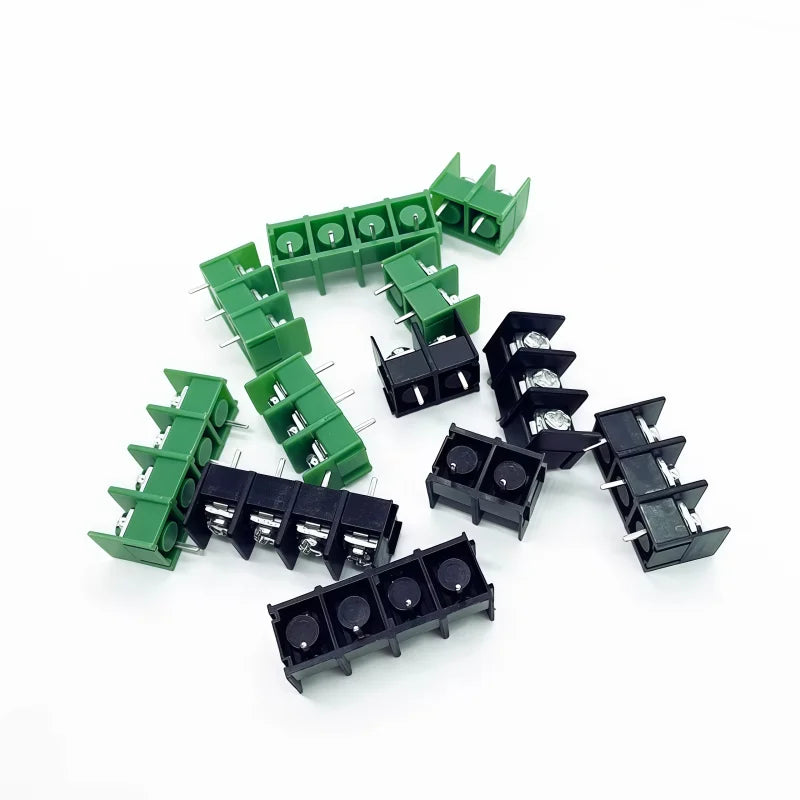 20PCS MG7620 / KF8500 Barrier Terminal Block 7.62mm 8.5mm Pitch PCB Screw Connector 2P 3P 4Pins Stackable Green Black