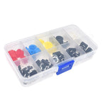 25PCS Tactile Push Button Switch Momentary 12*12*7.3MM Micro Switch Button + 25PCS Tact Cap(5 colors) for Arduino Switch