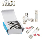 20-100pcs 5*20mm 6*30mm Fast blow Ceramic Fuse 0.1A 0.2A 0.5A 1A 2A 3A 4A 5A 6A 8A 10A 15A 20A 30A 250V Car Cigar Microwave Oven