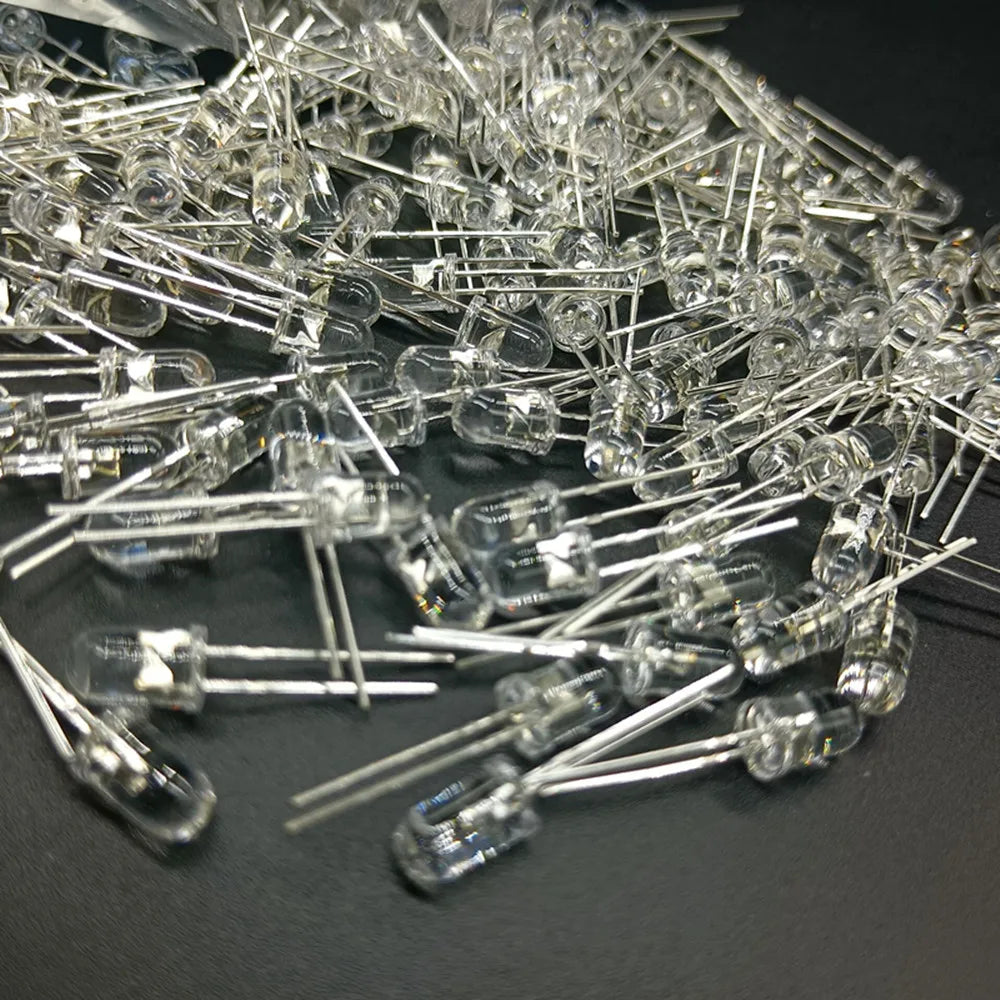 100pcs 5mm IR LED 850nm Clear Lens Infrared Diode 20mA Transparent 5 mm Through Hole Light Emitting Diode 850 Nm LED Lamp
