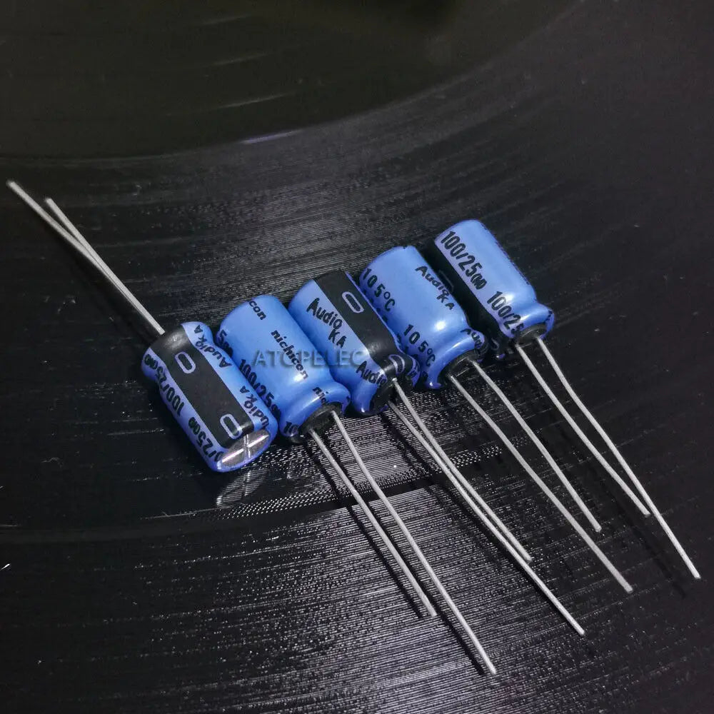 10pcs Nichicon AUDIO KA KT Series Electrolytic Capacitor Hi-Fi Audio 10uF/22uF/47uF/100uF/220uF/470uF/1000uF 25V/50V