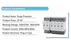 AC SPD Surge Protection 2P  4P 10〜20KA  20〜40KA 30KA〜60KA House Lightning Protector  Low-Voltage Arrester Device Laser Printing