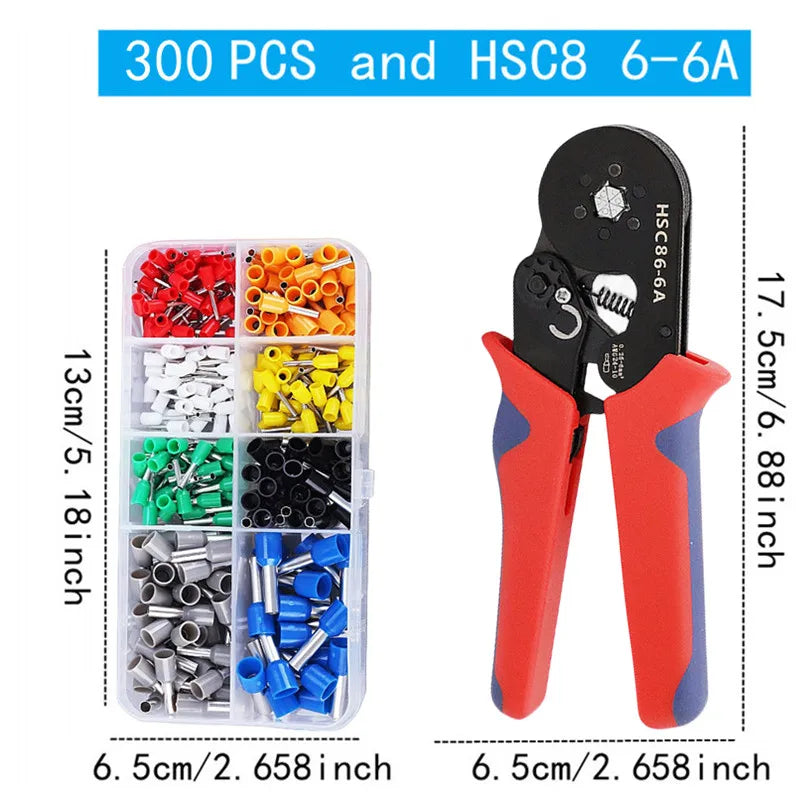 VE Tubular Crimp Terminals,Cable Electrical Connector,Insulated Wire Connectors,Tube Type Terminal Crimping Pliers HSC86-4