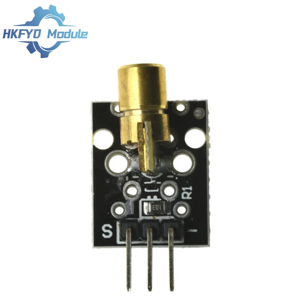 1-100pcs KY-008 Red Laser Module 650nm 3-Pin Dot Diode Transmitter with Copper Head for Arduino, AVR, PIC & MEGA 2560
