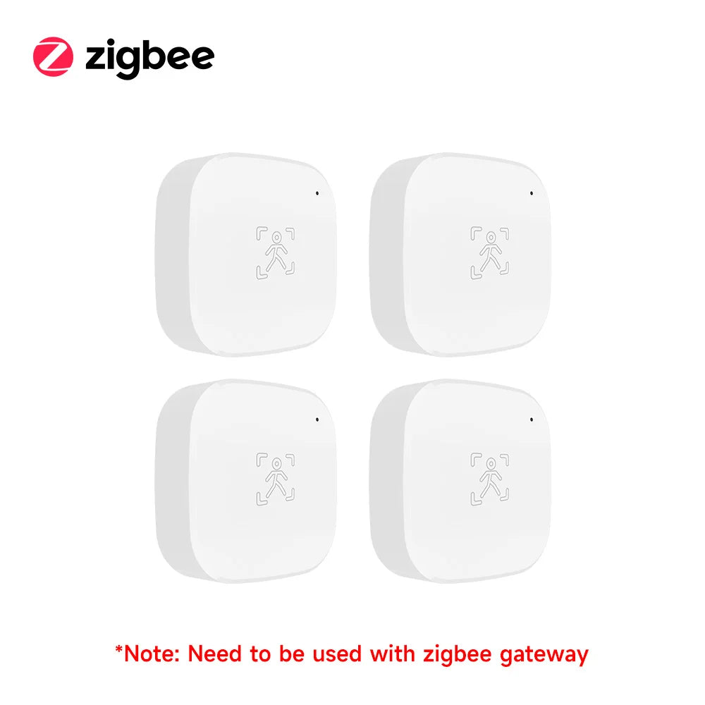 Smart Life Zigbee 24G MmWave Radar Motion Sensor Human Presence Detector Battery Powered Breathing Monitor for Home Automation