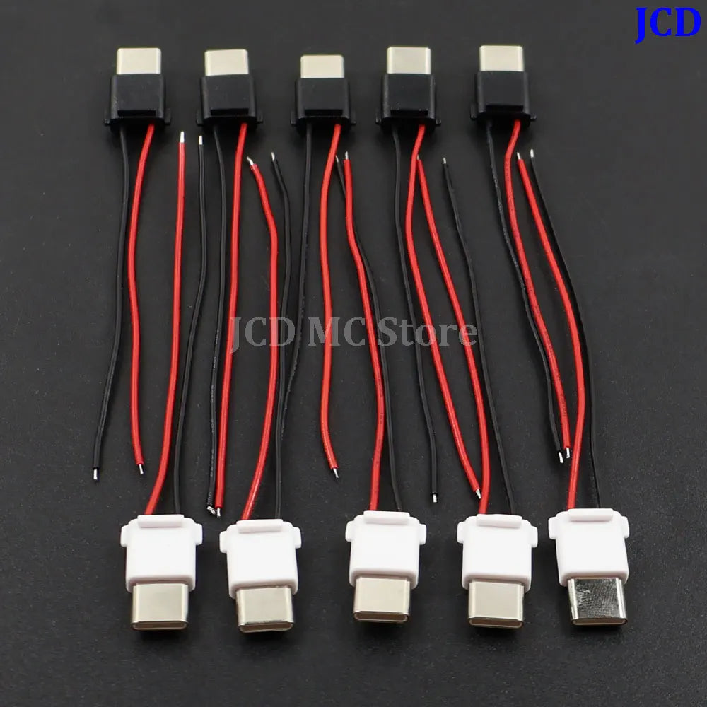 Type-C Welding Wire Type Male Waterproof 2-Pin with Wire 5A High Current Plug Waterproof Connector with Resistors Capacitors