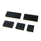 50pcs/box 2.54mm Pitch Single Row Straight Female Pin Header Strip Connector Kit for PCB Board