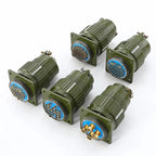 Y28M Fixed Type 28mm Aviation Plug Socket 4/7/8/10/12/14/19/24/32/37Pin Industrie Fast Buckle Male Female Connector Army Green