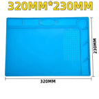Magnetic Mat Silicone Work Mat Soldering Station Mat Heat Resistant 932°F Anti-Static for Electronic Phone Laptop Watch Repair