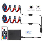 Coolo 5050 RGB LED Strip Lights IP65 Waterproof 2 x 100cm For Bike Electric Scooter Skateboard Motorcycle Taillight Safety Light