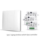 LVGEMSS Smart Wireless Switch RF433 Self-Powered Push Button Wall Panels Remote Controller Light Switch Waterproof Wall Switch