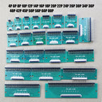 1pcs 4/6/8/10/12/15/16/18/20/22/24/26/30/34/36/40/42/45/50/56 Pin FPC/FFC Adapter Board 0.5mm To 2.54mm Connector