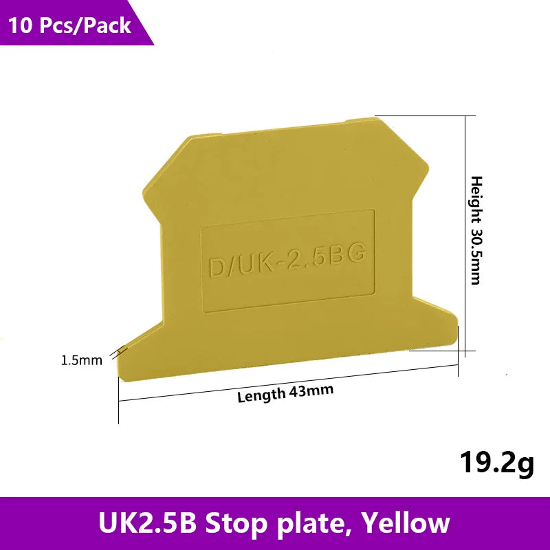 UK 2.5 Terminal Block UK2.5B Screw Connection Connect Strip 2.5B/3N/5N/6N/10N  2.5mm² Cable Electrical Din Rail Wire Connector