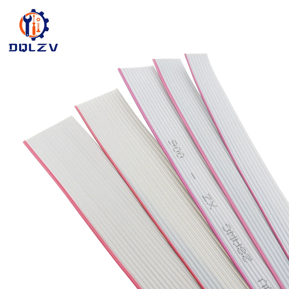 1/3/5Meter 6/8/10/16/18/20/26/34/40P 1.27mm Pitch Color Grey Flat Ribbon Cable Rainbow DuPont Wire For IDC 2.54mm FC Connector