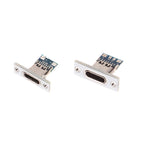 10pcs USB 3.1 Type C Socket With Screw Fixing Plate Type-C USB Jack 3.1 Type-C 2Pin 4Pin Female Connector Jack Charging Port