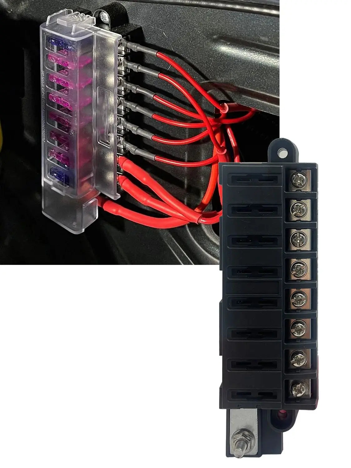 4/6/8 Ways Circuit Fuse Block #5045 ST Blade Fuse Box with Cover for Car Boat Marine
