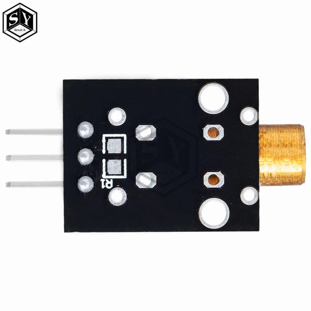 1PCS  KY-008 650nm Laser sensor Module 6mm 5V 5mW Red Laser Dot Diode Copper Head for arduino DIY Kit