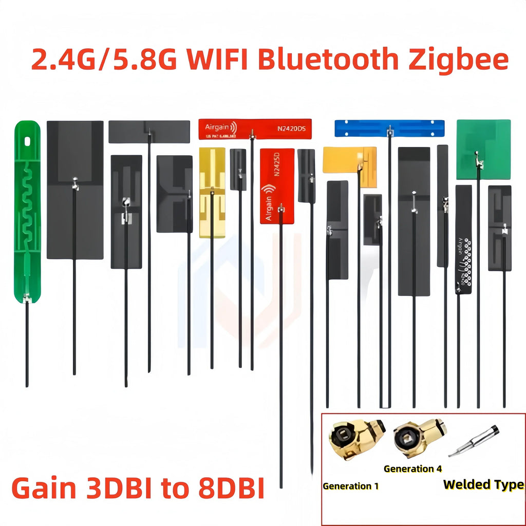 5Pcs/Lot 2.4G 5G 5.8G Dual Frequency With Built-in FPC Soft Board Wifi Bluetooth PCB Patch High Gain Antenna
