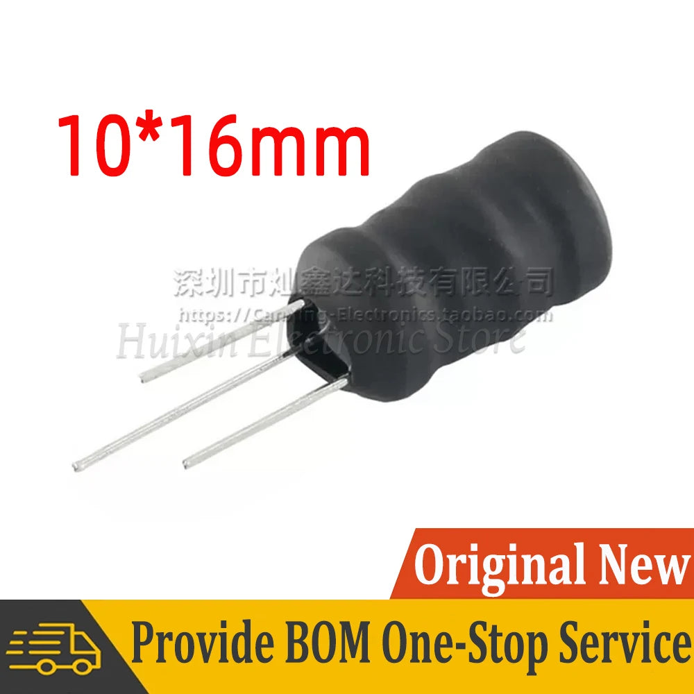 10pcs 3 Pin Ferrite Coil I Shaped Alarm Buzzer Boost Booster Step Up Inductor Inductance Choke Filter Drum Core Radial