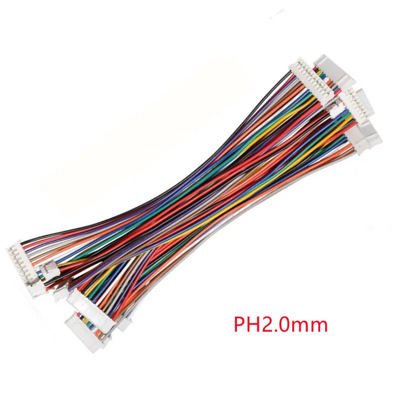10pcs SH1.0 JST1.25 ZH1.5 PH2.0 XH2.54 Electronic Wire Cable Double Head Same Side Connector 2-12P Plug With Wire 10/20/30cm
