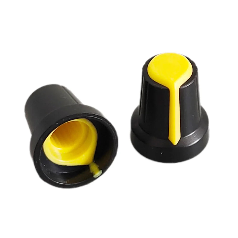 25PCS WH148 Potentiometer Knob Cap 15X17mm 6mm Shaft Hole AG2 for Encoder, Electric Guitar Speaker Mixing Board