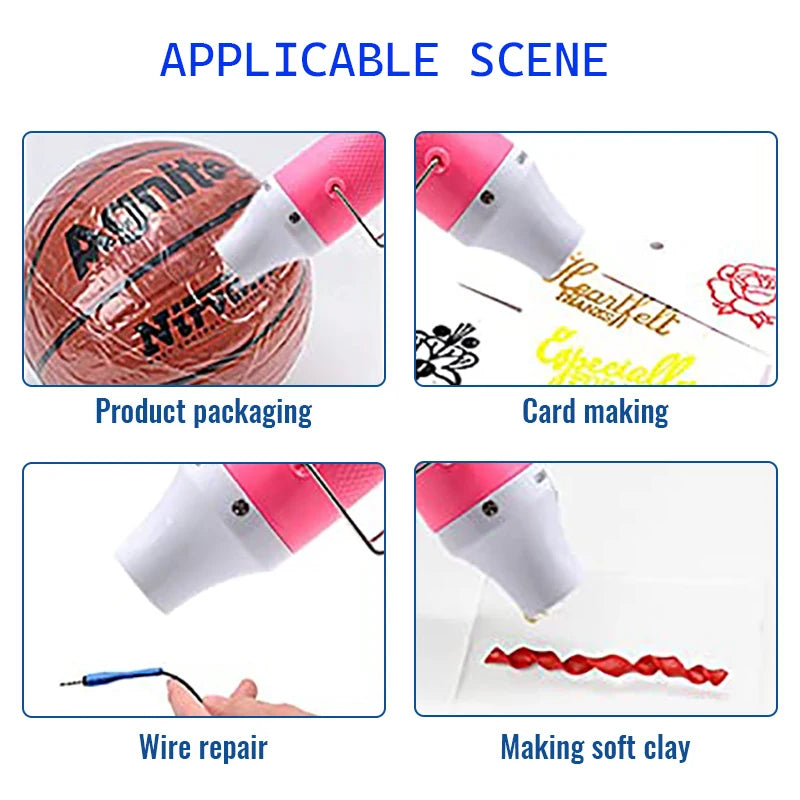 220V Hot Air Gun DIY Soldering Temperature Blower Gun Electric Power Hot Dryer Mini Heat Gun For Crafts Shrink Tubing Car Wrap