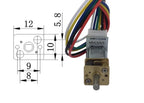 N20 Encoder Motor with Hall Sensor, 6V DC Micro Gear Motor Low Speed, M4 Threaded Shaft for DIY Robotics and Models