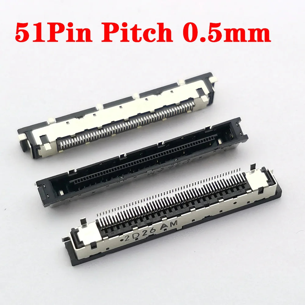 1-10pcs 51S-0.5SH FPC Socket 51 Pin Pitch 0.5mm LCD Screen Interface FPC Connector Socket