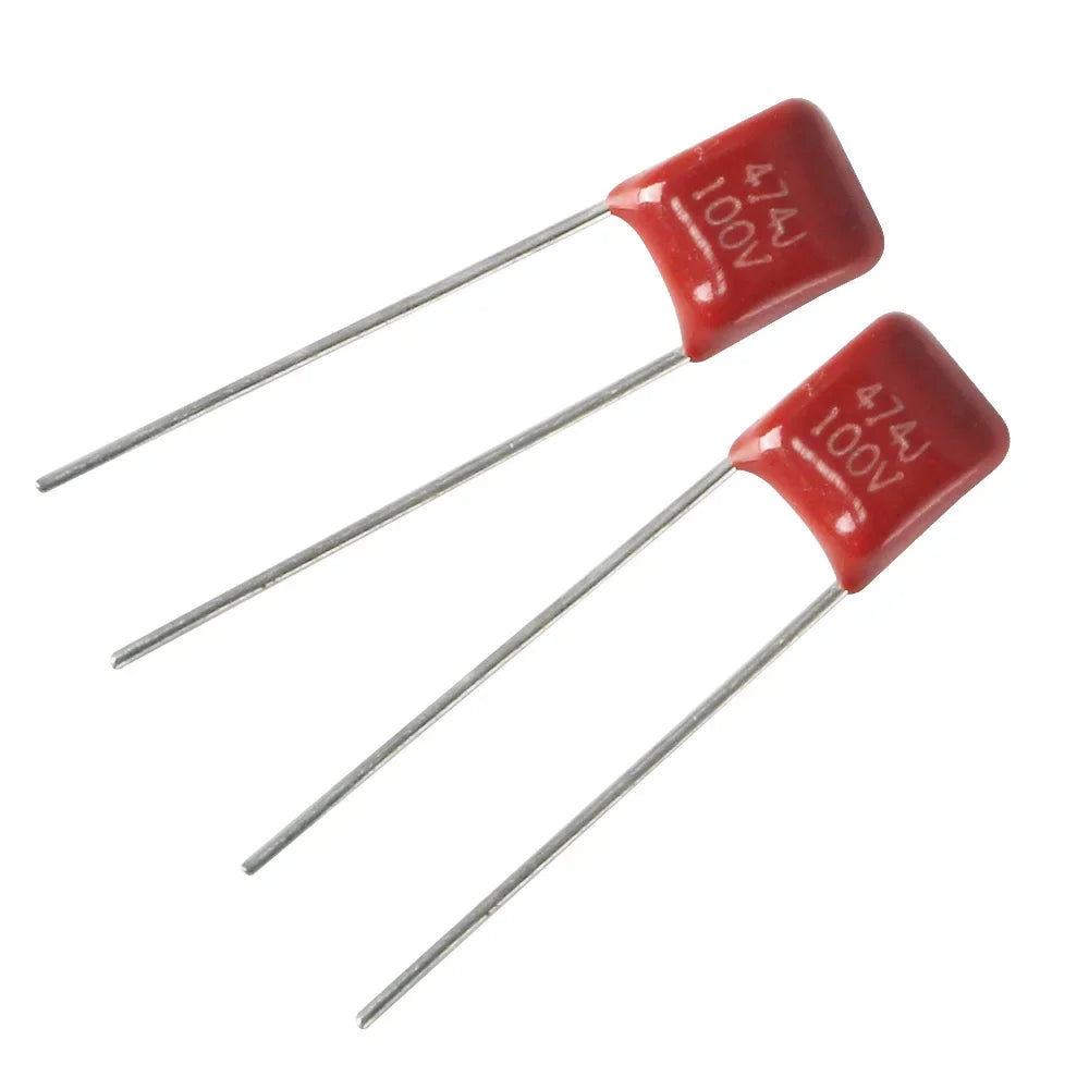 40PCS 100V CBB Capacitor 104J 100nF 154J 150nF 224J 220nF 334J 330nF 474J 470nF Polypropylene Film Capacitor 0.1uF 0.15uF 0.22uF